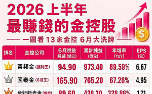 金融股全噴發！13家金控獲利翻倍 最大黑馬竟暴增420%