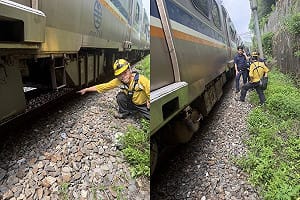 暖暖站驚傳火車撞到人！男子捲車底意識清楚送醫