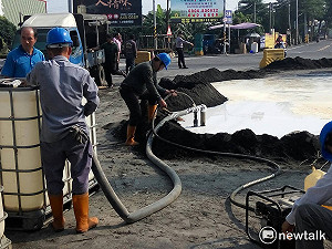 化學槽車闖禍 高市:污染路面已告發促業者清除