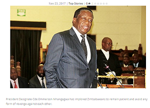 辛巴威下台萬年總統獲特赦  姆南加瓦喊和平