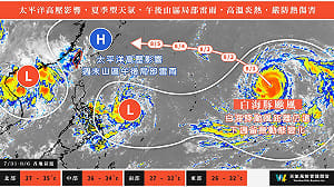 週末飆36度高溫！白海豚颱風暴風圈擴大　專家：下週「這天」起恐迎雨彈夾擊