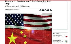 中國AI外交恐致科技陷阱 專家籲美攜台灣等夥伴抗衡