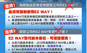 EZWay爆爭議！關務署緊急3點澄清  強調「非強制民眾使用」