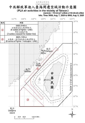 共機14架次擾台 共艦.公務船14艘出沒 國軍嚴密監控