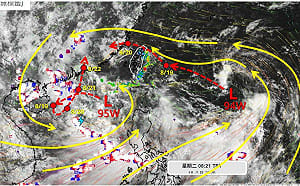 熱帶擾動94W明接近！氣象專家提醒：降雨增多注意大雷雨