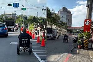 高雄老翁爆改醫院輪椅！速度比機車還快 網笑稱玩命關頭：長庚甩尾