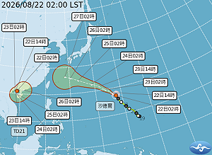 中颱「沙德爾」恐升級強颱！估下週四前後最接近台灣