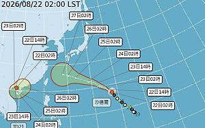 中颱「沙德爾」恐升級強颱！估下週四前後最接近台灣
