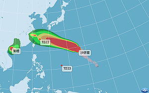 4熱帶系統大亂鬥！氣象署啟動「大規模豪雨作業」 降雨熱區一圖看