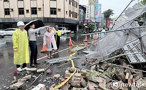 國定古蹟大東門側牆因豪雨局部崩落　南市府緊急處置研擬搶修修復方案