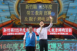 鄭朝方搶攻勞工票！端「竹北經驗」拚縣長：縣府出錢挺清潔隊
