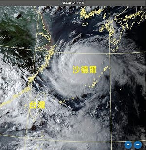 沙德爾颱風海警警戒範圍涵蓋北部海面！鄭明典分享「大圓盤雲系」