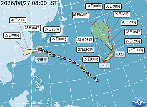 沙德爾颱風海警發布！外圍環流挾西南風水氣襲台 南台灣持續暴雨2週