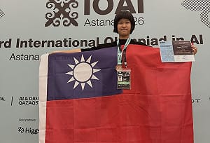 台灣首度參賽女力科技傳捷  雄女電資班黃品薰勇奪IOAI銅牌
