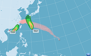 沙德爾颱風最快今晚復活！ 9/2重返中國沿海  未來一週降雨趨勢一圖看 