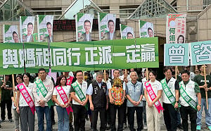 (影)旱溪媽祖現身選委會加持 「正派台中隊」7席議員聯合登記