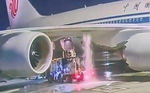（影）油罐車扯掉飛機加油軟管？！中國國際航空波音747紐約甘迺迪機場傳意外