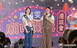 萬華廟口開講秒變求婚現場！馬郁雯大膽喊話：當選就去李正皓家提親