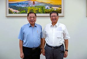 竹縣藍營大團結？ 楊文科與陳見賢會面談團結