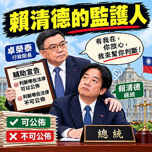 翁曉玲用「輔助宣告」羞辱賴清德：心智缺陷、辨識能力不足