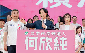 給何欣純3個期許 賴清德：為了台中未來與市民「一定要贏」