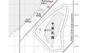 3共機擾台 1架越中線進入北部空域 共艦5艘持續活動