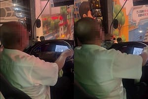 搭公車驚見駕駛公然抽菸！網：超沒水準 業者致歉停職