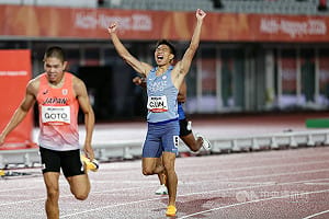 亞運男子400跨欄　台灣林仲威創個人最佳奪銅牌