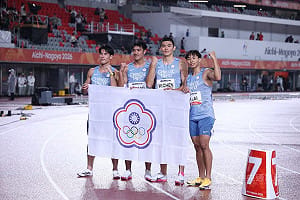 台灣4x100公尺男子接力隊　亞運決賽飆38秒32奪銀牌