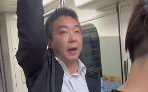 藍白粉咒沈伯洋女兒「遇到小燈泡」惹議！林男遭起底捷運飆罵綠全家死光光 乘客全看傻