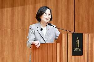 史丹佛演說示警民主危機 蔡英文:「威脅脅迫不會動搖台灣」