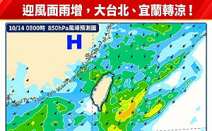 北台灣變天了！迎風面雨量增多   大台北、宜蘭地區轉涼
