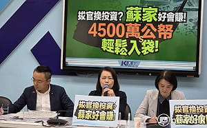 疑蘇家拔官換投資 藍黨團追蘇巧純曠世智能4500萬去向
