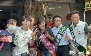 陳亭妃偕陳秋萍黃肇輝朱正軒走訪兵仔市場　感謝鄉親相挺拚台南女市長議員全壘打