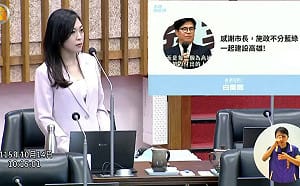 高雄藍營美女議員白喬茵 總質詢高度肯定陳其邁施政成績