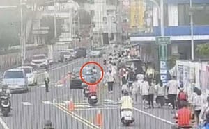 彰化親子路跑出意外！人車爭道挨批 10歲童遭後照鏡撞倒受傷