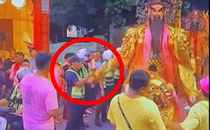 蘆洲大拜拜警指揮棒敲神將引熱議！警澄清：影響交通加強疏導