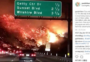野火逼近洛杉磯豪宅區 藝人直呼像地獄