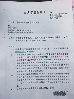 離譜！北市體總公文  竟暗諷已故議員李新「短命」