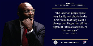 賴比瑞亞70年首度政權和平移轉  足球明星贏大選