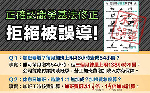 勞基法六大網路謠言! 王定宇製表釋疑