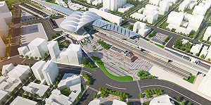 配合台中大車站計畫  車站廣場綠化再生工程啟動