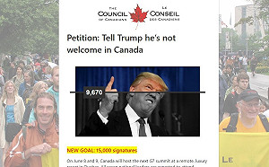 G7峰會在加國  川普慘遭民眾連署反入境