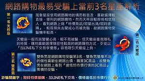 網購要留心！天秤座、天蠍座、雙魚男最易受騙