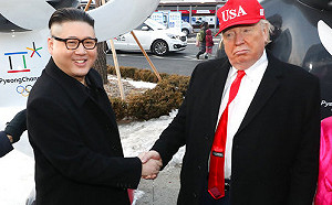 冬奧漏網鏡頭  金正恩和川普歷史性握手？