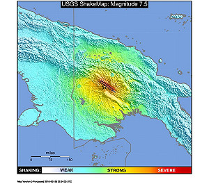 巴布亞紐幾內亞山區7.5強震  憂引發山崩危機