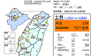 乾冷又空氣差！中部以北空品橘燈一片