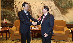 朱立倫與李強會面 交流城市治理經驗 關心台商台生