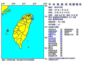 地牛翻身!東部海域4.8級 中部以北皆為有感地震