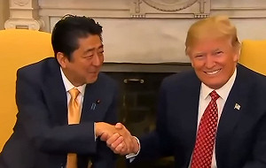 川普會安倍 北韓貿易與南海航權都是焦點